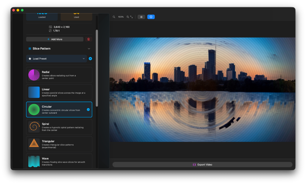 Circular pattern control